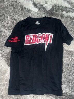 REDCON1 ‘Red Camoflauge’ Black Graphic Tee - Logo Crew Neck